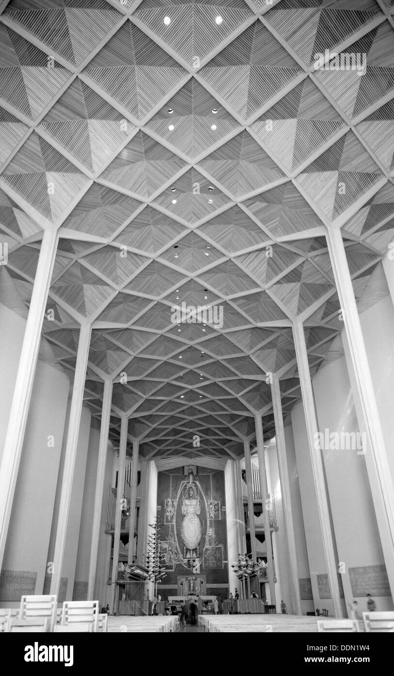 Interior of Coventry Cathedral, Coventry, West Midlands, 1962-1980 ...