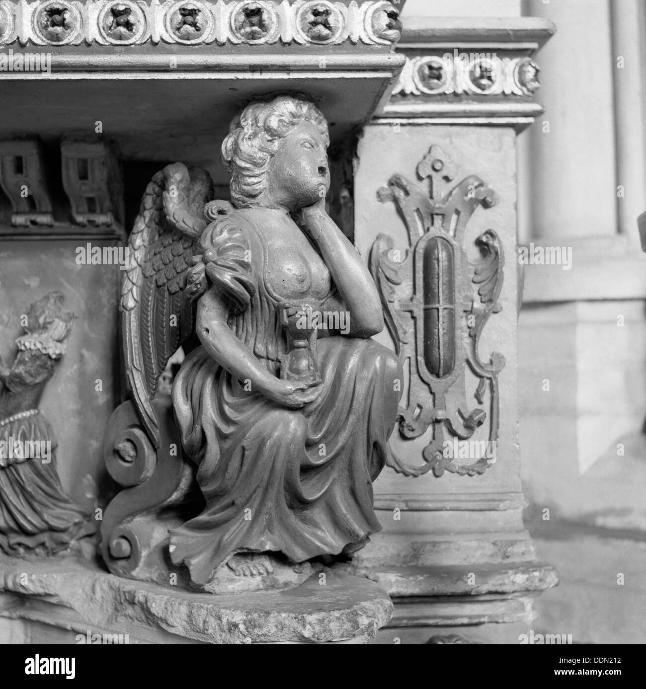 Young monument, Bristol Cathedral, Bristol, 1945. Artist: Eric de Maré Stock Photo