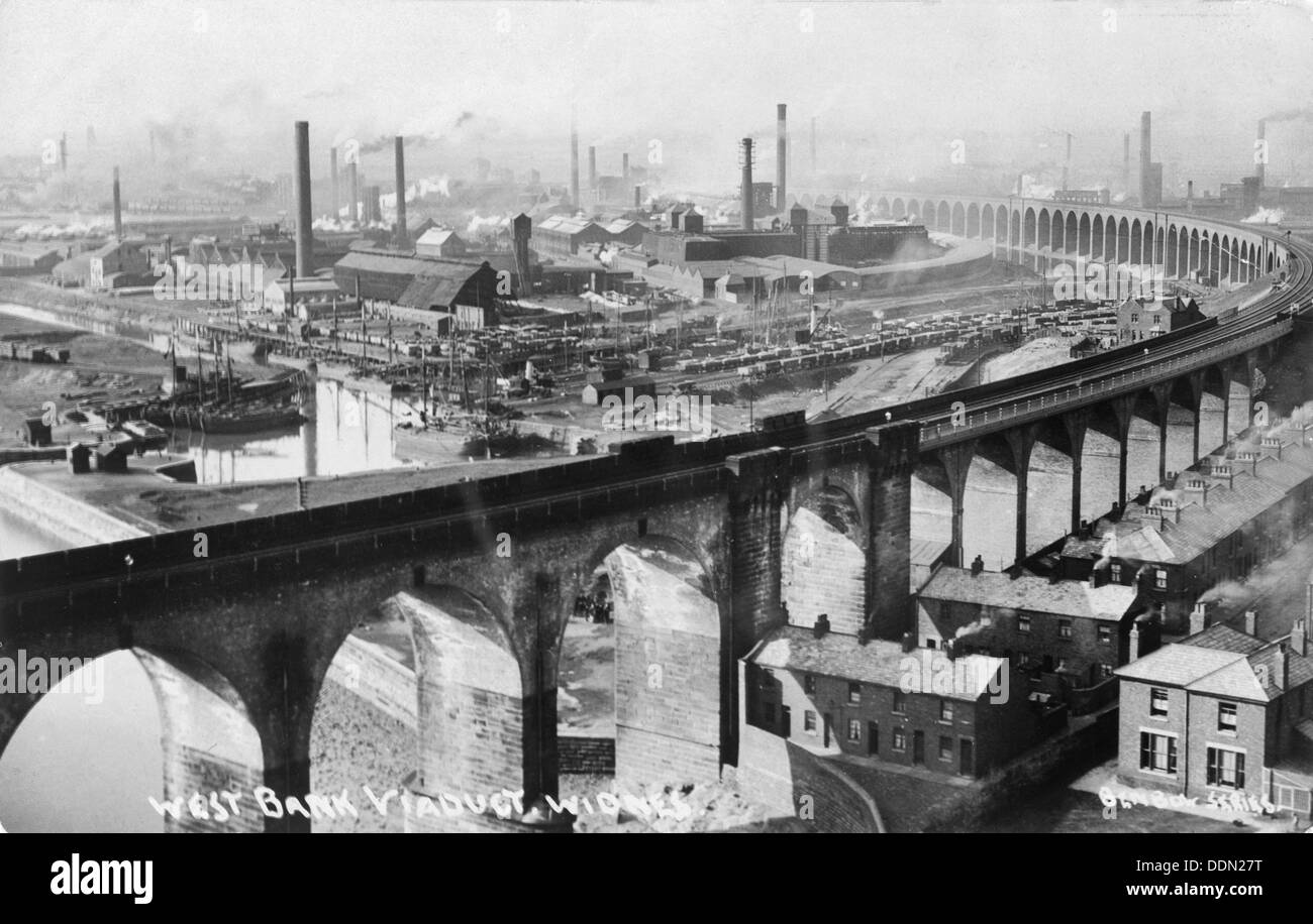 West Bank Viaduct, Widnes, Cheshire, c1920. Artist HDE Rokeby Stock
