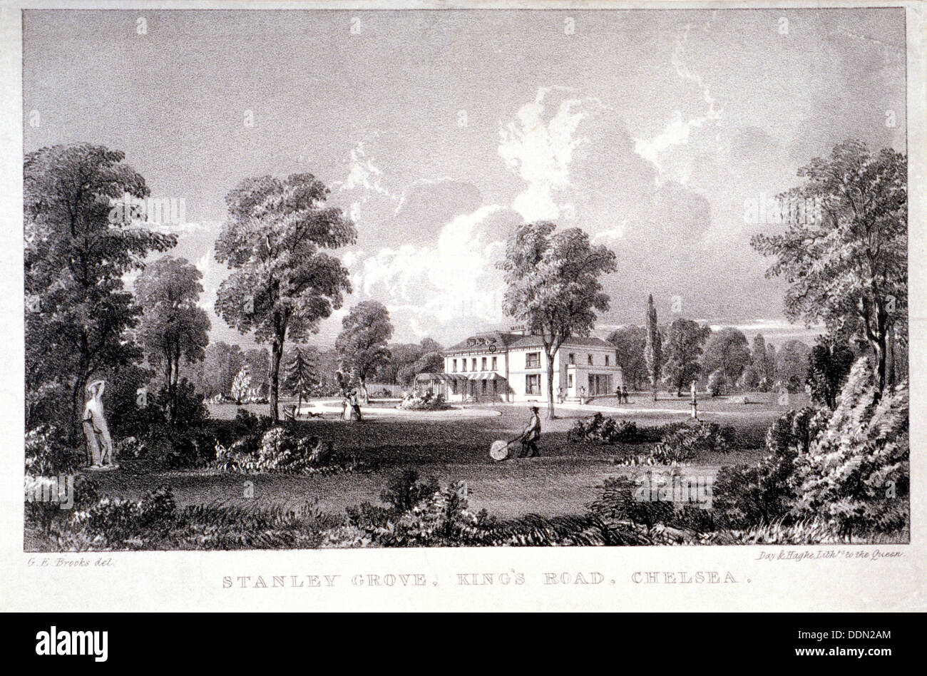 View of Stanley Grove, King's Road, Chelsea, London, c1825. Artist