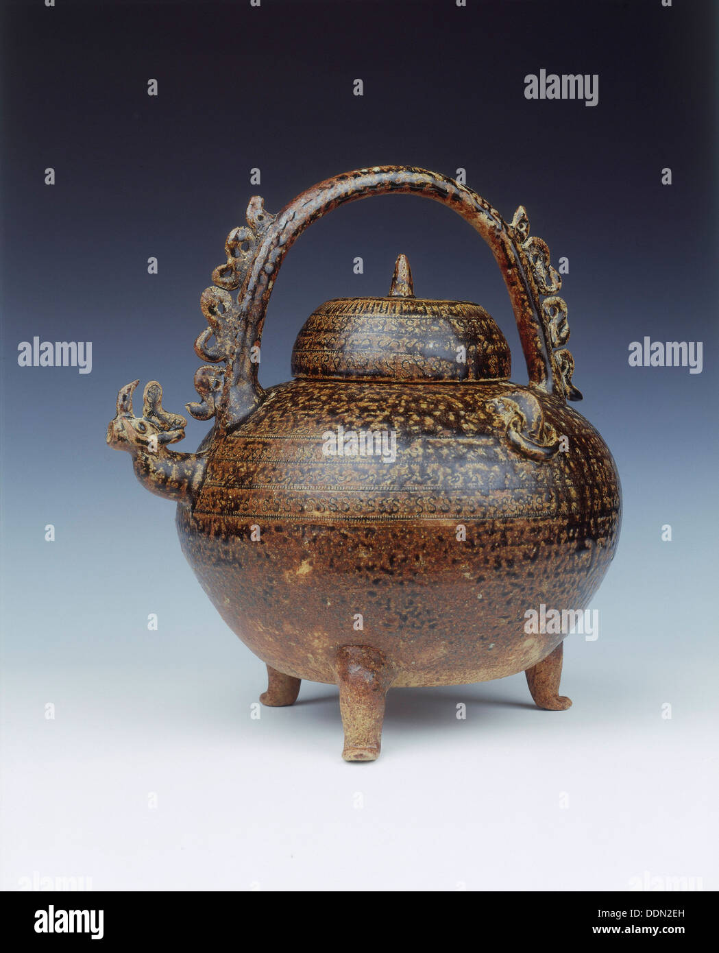 Pottery he with S-stampings, early Warring States period, China, late 5th-early 4th Century BC. Artist: Unknown Stock Photo