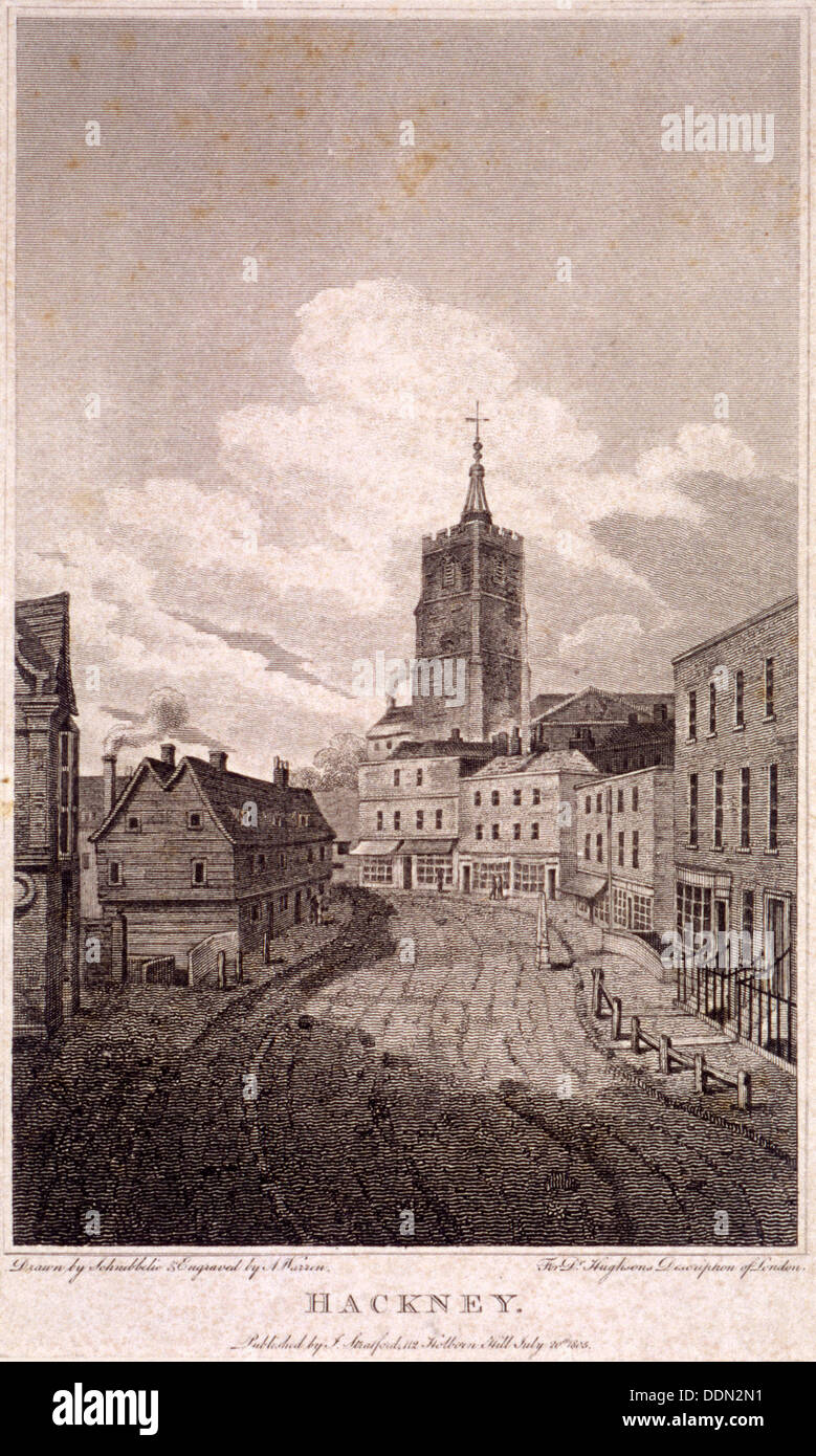 Mare Street, Hackney, London, 1805. Artist AW Warren Stock Photo Alamy