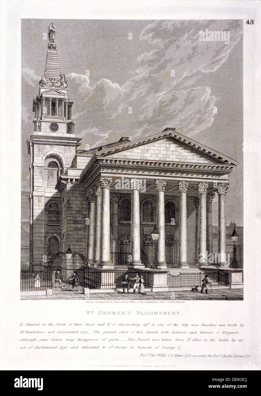 St Bloomsbury, Holborn, London, 1818. Artist William Wise
