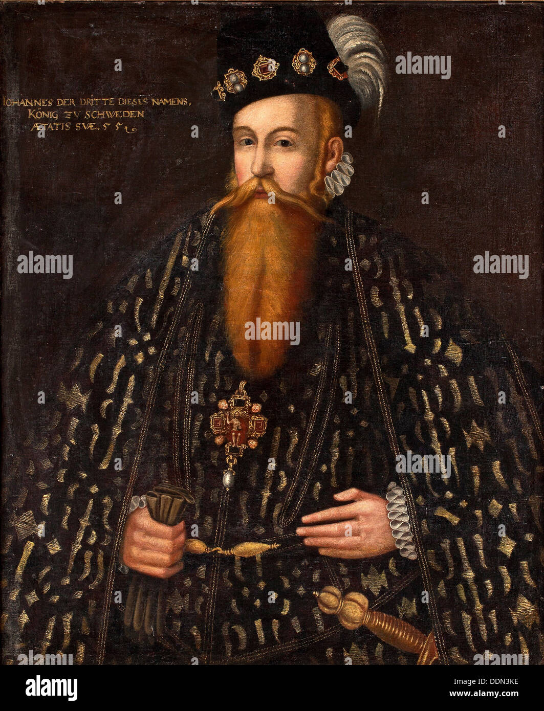 King John III of Sweden. Artist: Uther, Johan Baptista van (active 1562-1597) Stock Photo