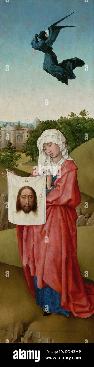 Saint Veronica (The Crucifixion Triptych), c. 1440. Artist: Weyden, Rogier, van der (ca. 1399-1464) Stock Photo