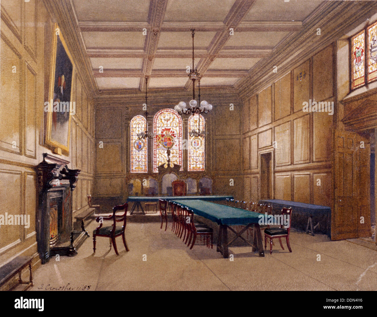 Innholders' Hall, London, 1888. Artist John Crowther Stock Photo Alamy
