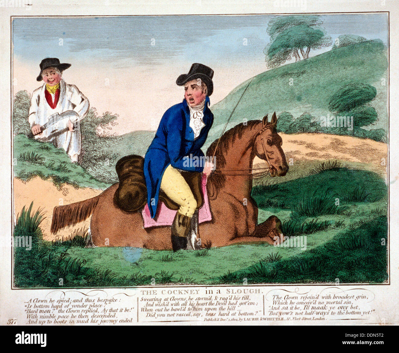 'The Cockney in a Slough', 1804. Artist: Anon Stock Photo