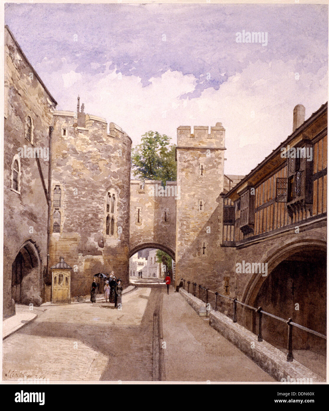 Tower of London, London, 1883. Artist: John Crowther Stock Photo