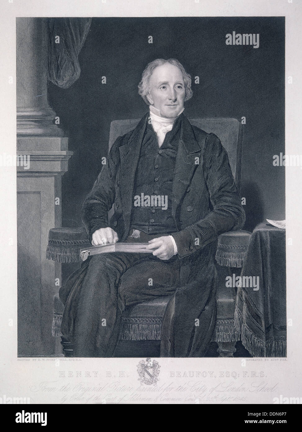 'Henry Benjamin Hanbury Beaufoy', c1848. Artist: Charles Fox Stock Photo