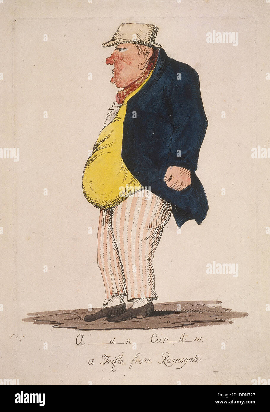 'A d n Cur it is. a Trifle from Ramsgate', (Alderman Curtis), c1821. Artist: Anon Stock Photo