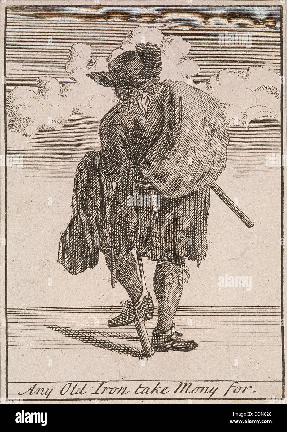 'Any Old Iron take Mony for', Cries of London, (c1688?). Artist: Anon Stock Photo