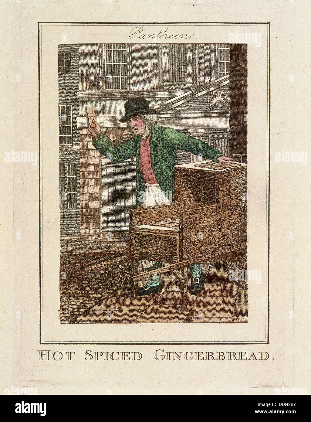 'Hot Spiced Gingerbread', Cries of London, 1804. Artist: Anon Stock Photo