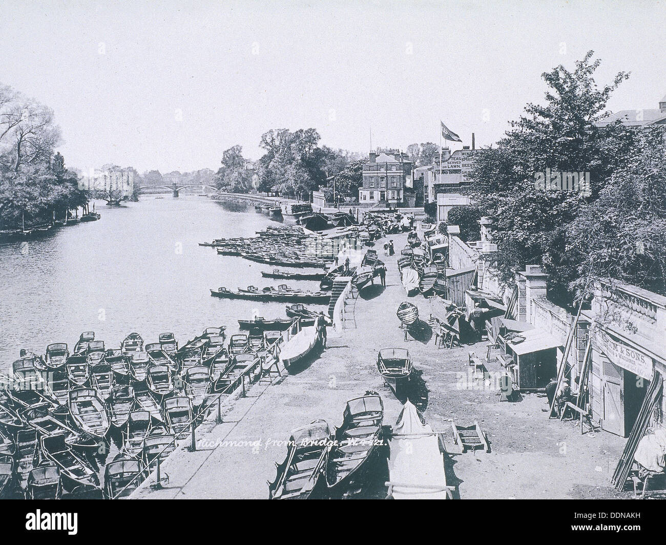 View of the River Thames and boats, c1900. Artist: Anon Stock Photo