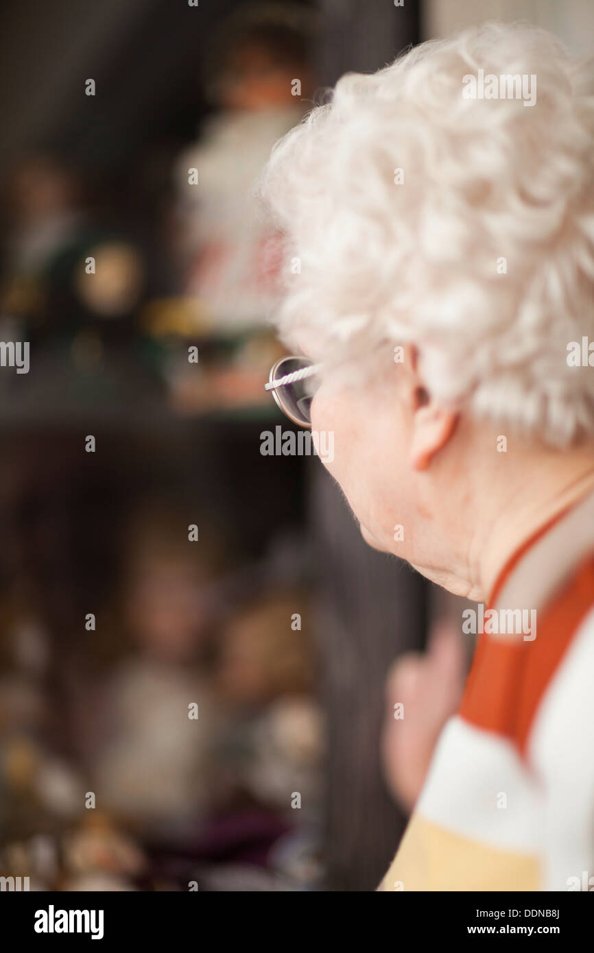 Old woman with glasses Stock Photo - Alamy