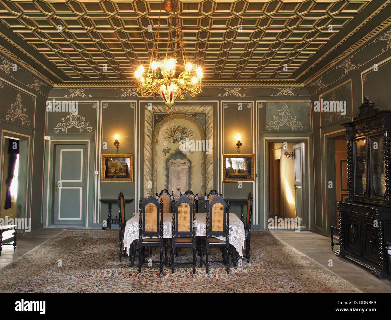 Plovdiv, Old town, Hindlian House, interior, Bulgaria. The Hindlian House  is sharing a yard with the Balabanov House. Its Stock Photo - Alamy