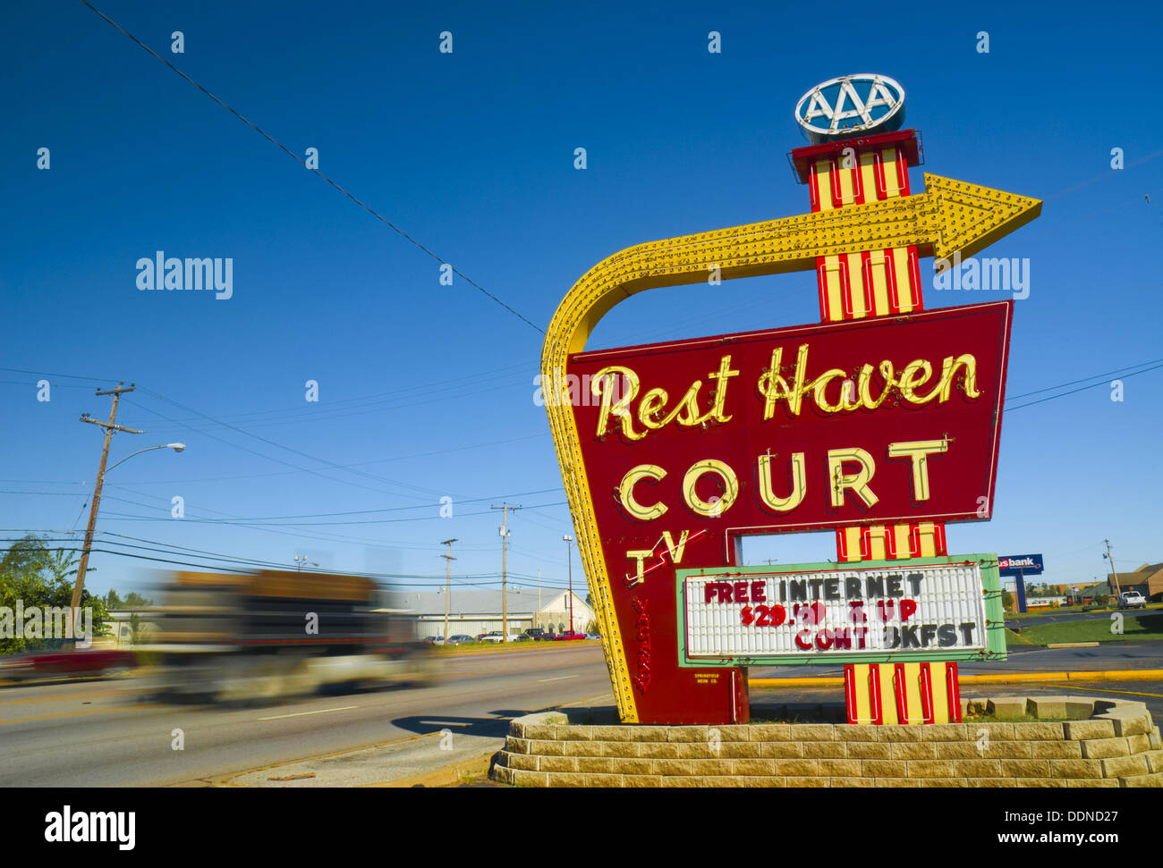 Rest Haven Court motel, Springfield, Route 66, Missouri, USA Stock