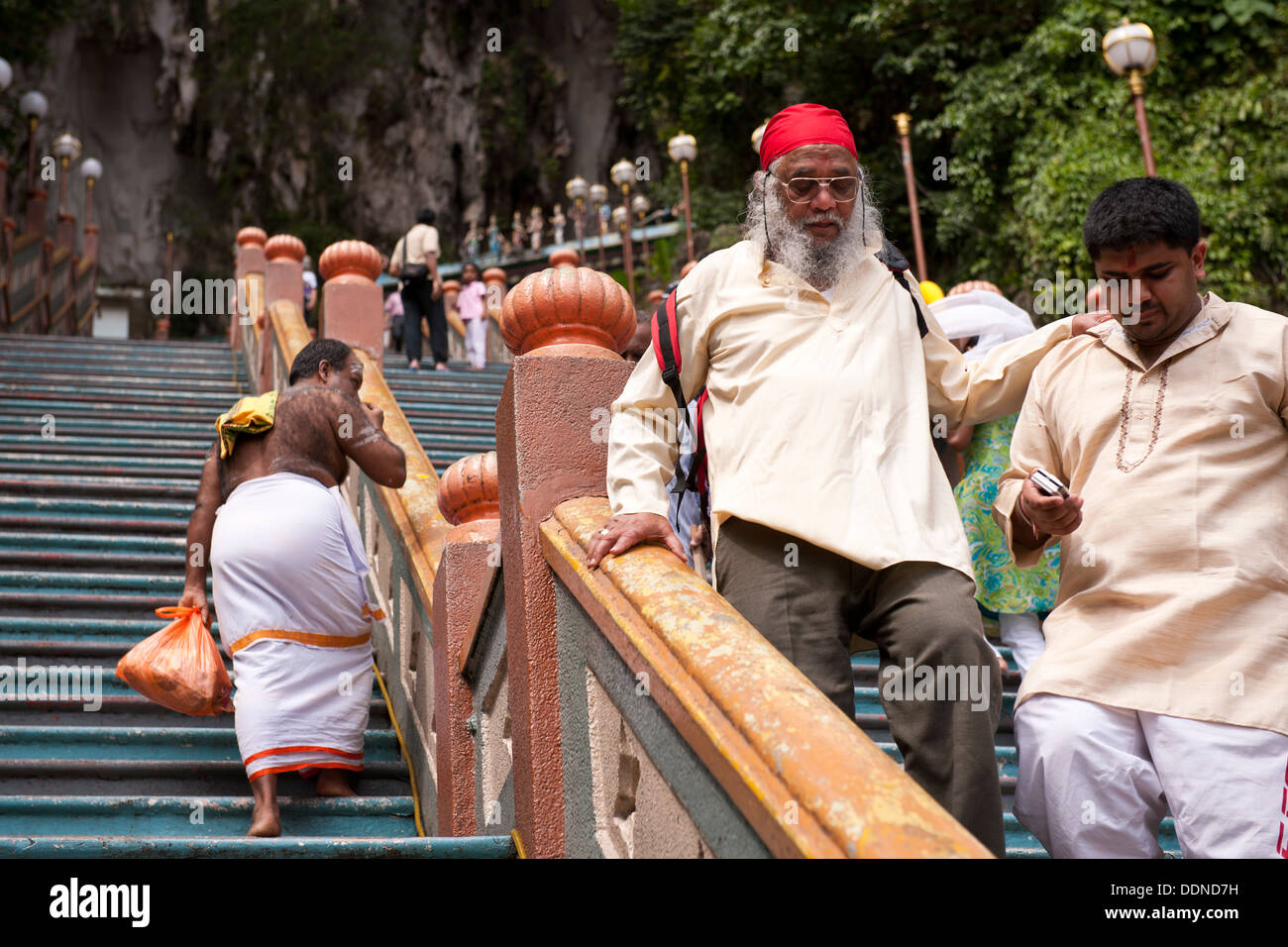 Steps leading up to the Batu caves, KL Stock Photo - Alamy
