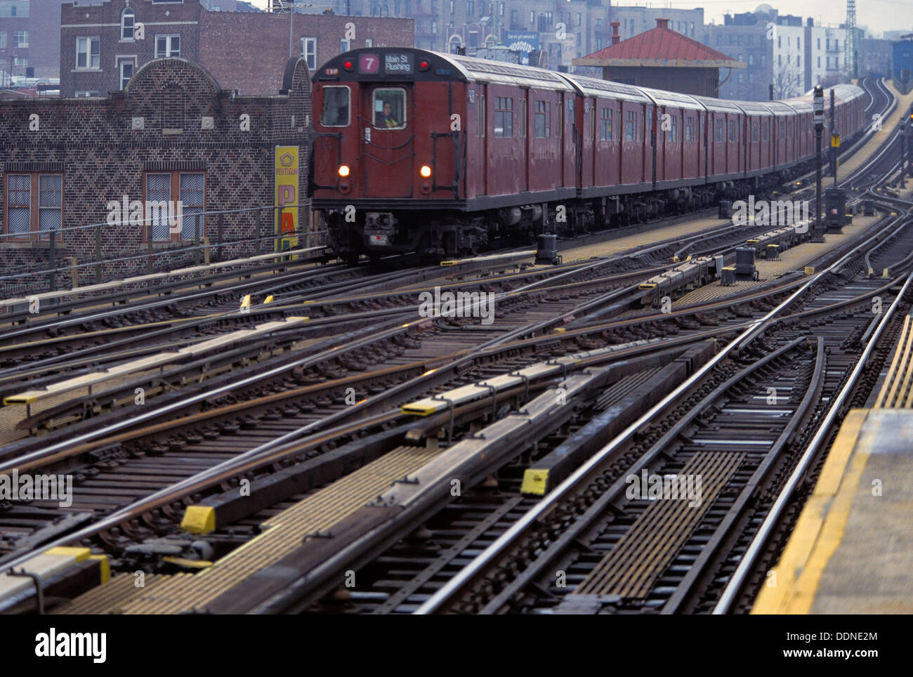 Subway at Queens. New York City. USA Stock Photo Alamy