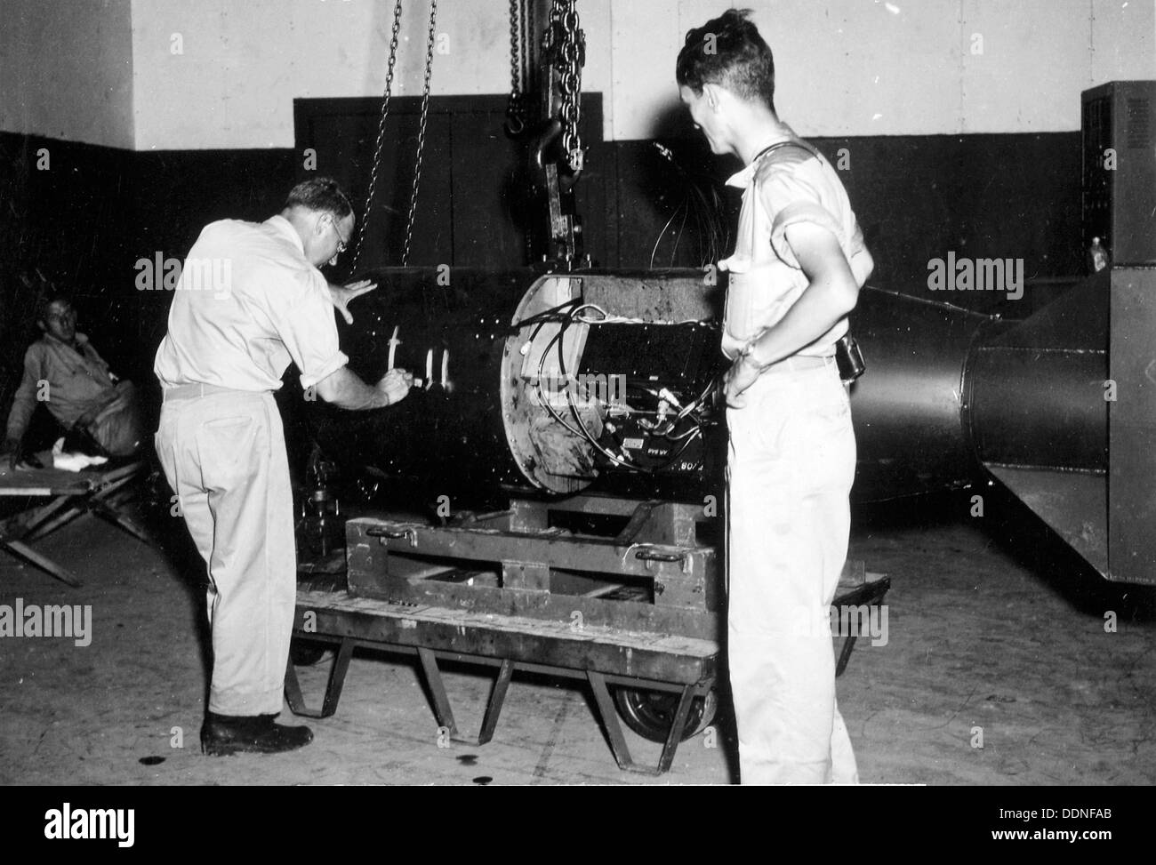 Little Boy atomic bomb that was dropped on Hiroshima Stock Photo