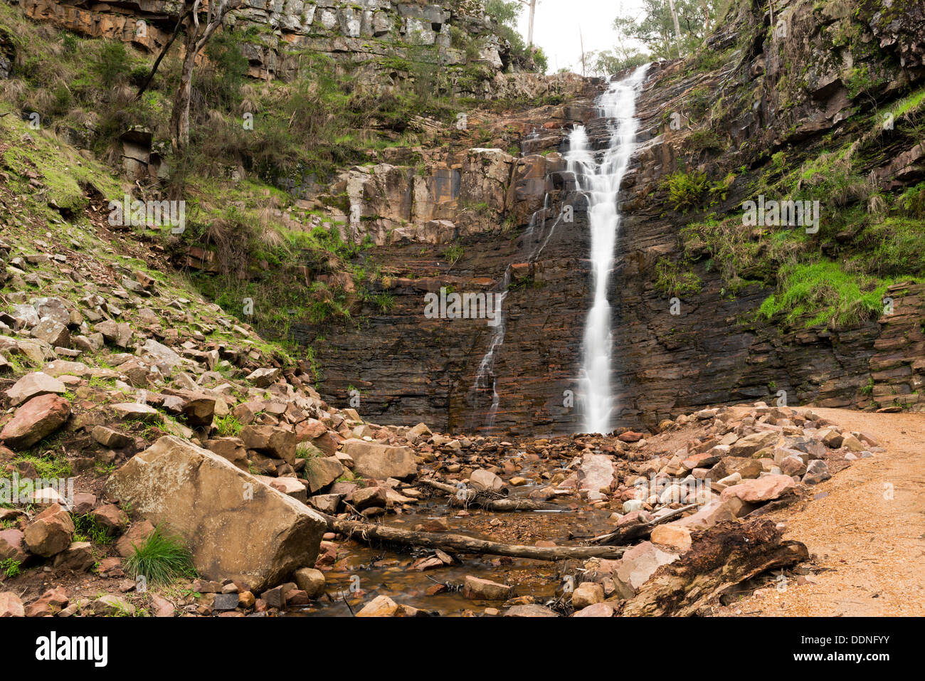 Silverband falls waterfall in the Grampians region of Australia Stock Photo