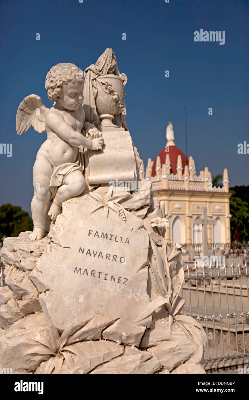 latin americas biggest Cemetery Cementerio Cristobal Colon in Havana, Cuba, Caribbean Stock Photo