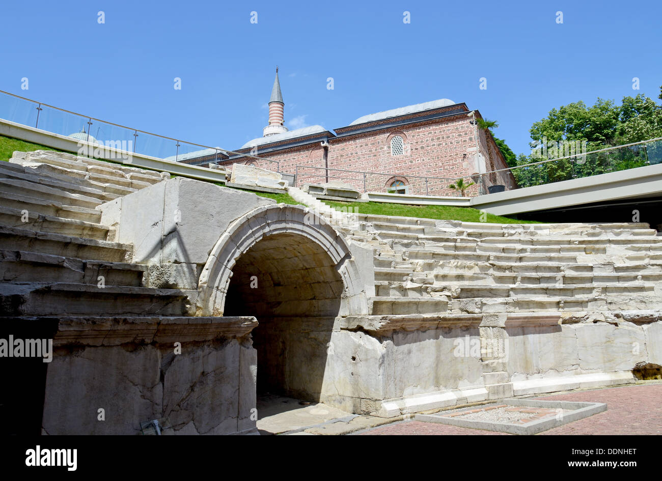 The Ancient Stadium Philipopolis in Plovdiv,Bulgaria Stock Photo