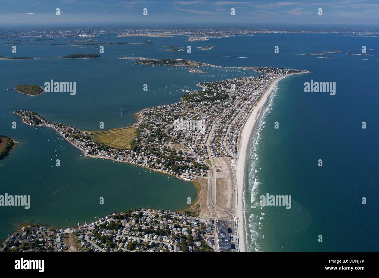 Nantasket beach, Boston harbor, aerials, Hull, MA Stock Photo 60097511