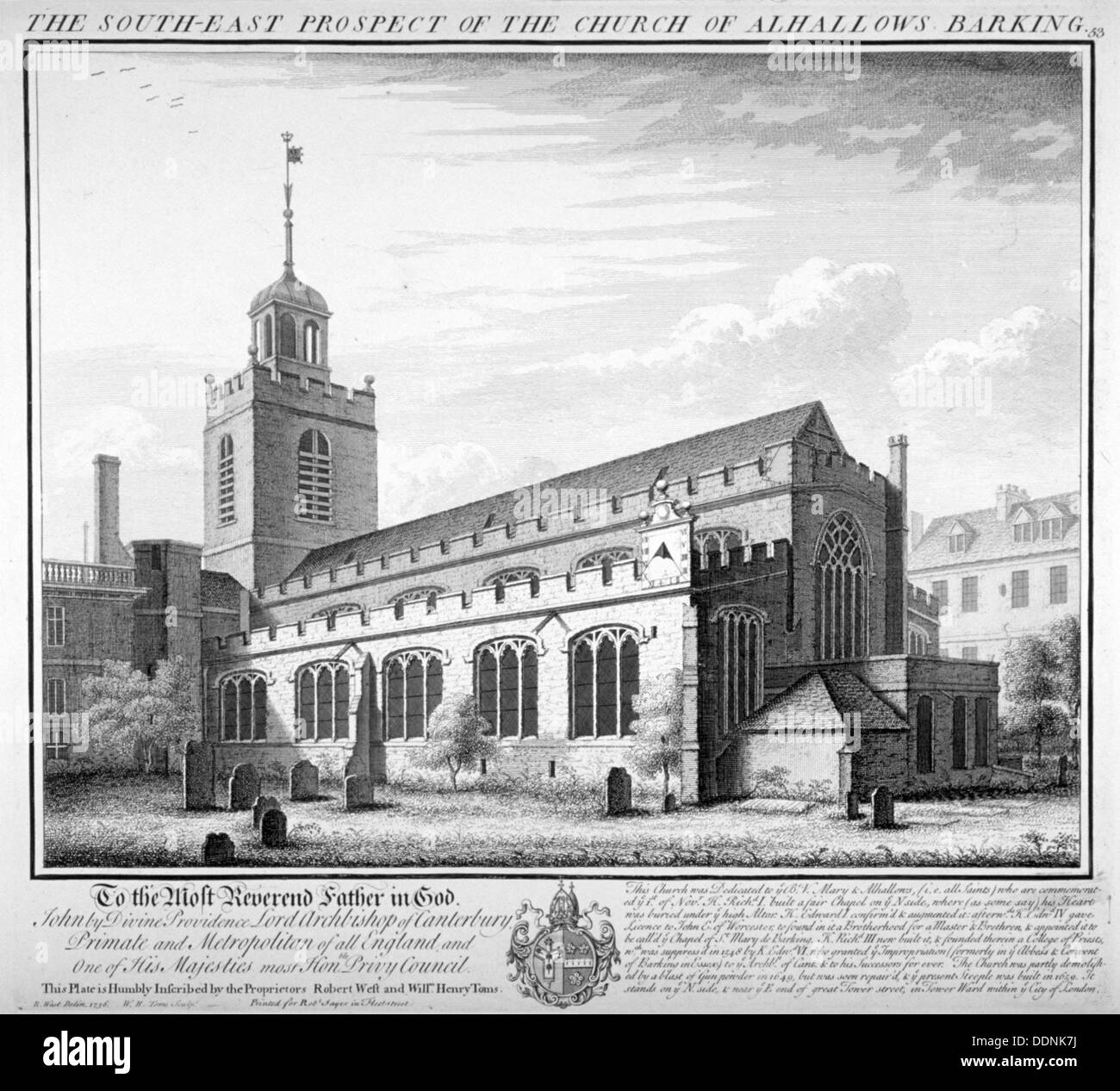 All hallows by the tower london Black and White Stock Photos & Images