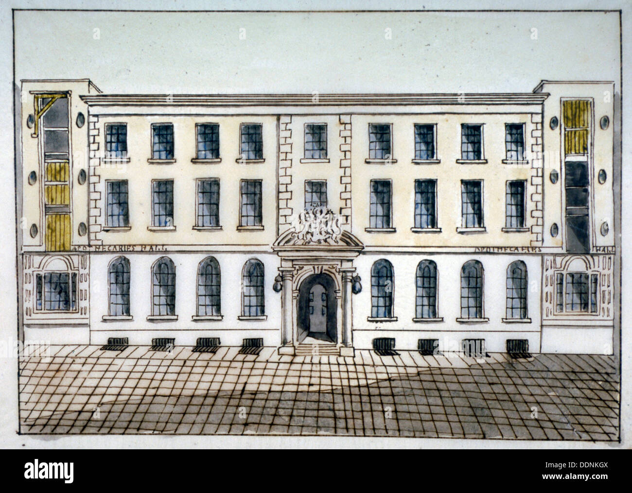 Apothecaries' Hall, City of London, 1800. Artist: Anon Stock Photo