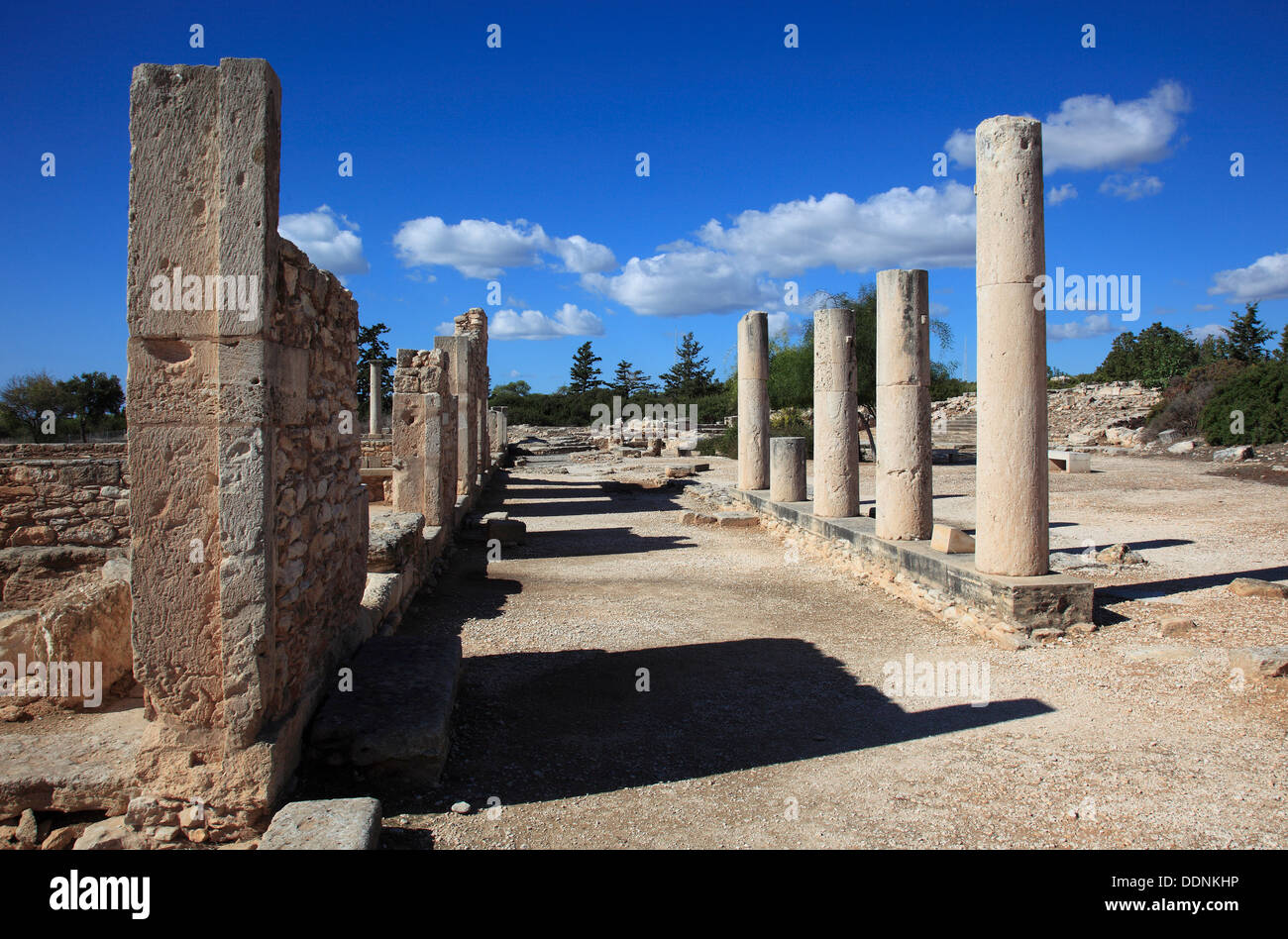 Cyprus, Kourion, Assyrian Ku-ri-i, ancient Greek, Latin curium Hylates sanctuary of Apollo, remains of Hylatesheiligtums, histor Stock Photo