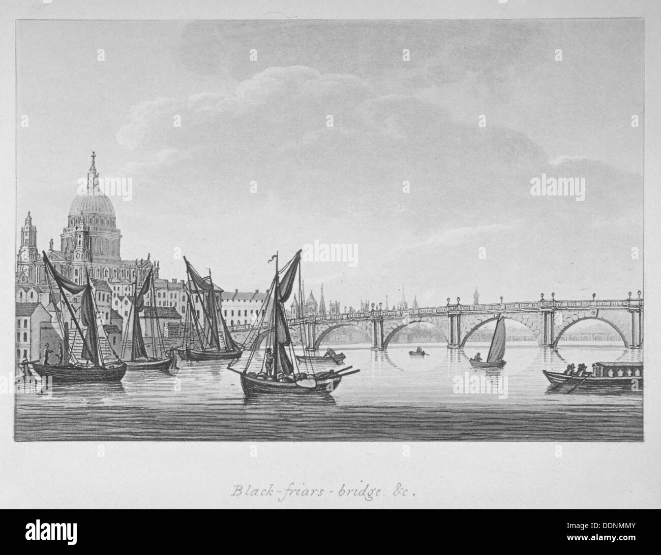 Blackfriars Bridge, London, 1799. Artist Anon Stock Photo Alamy