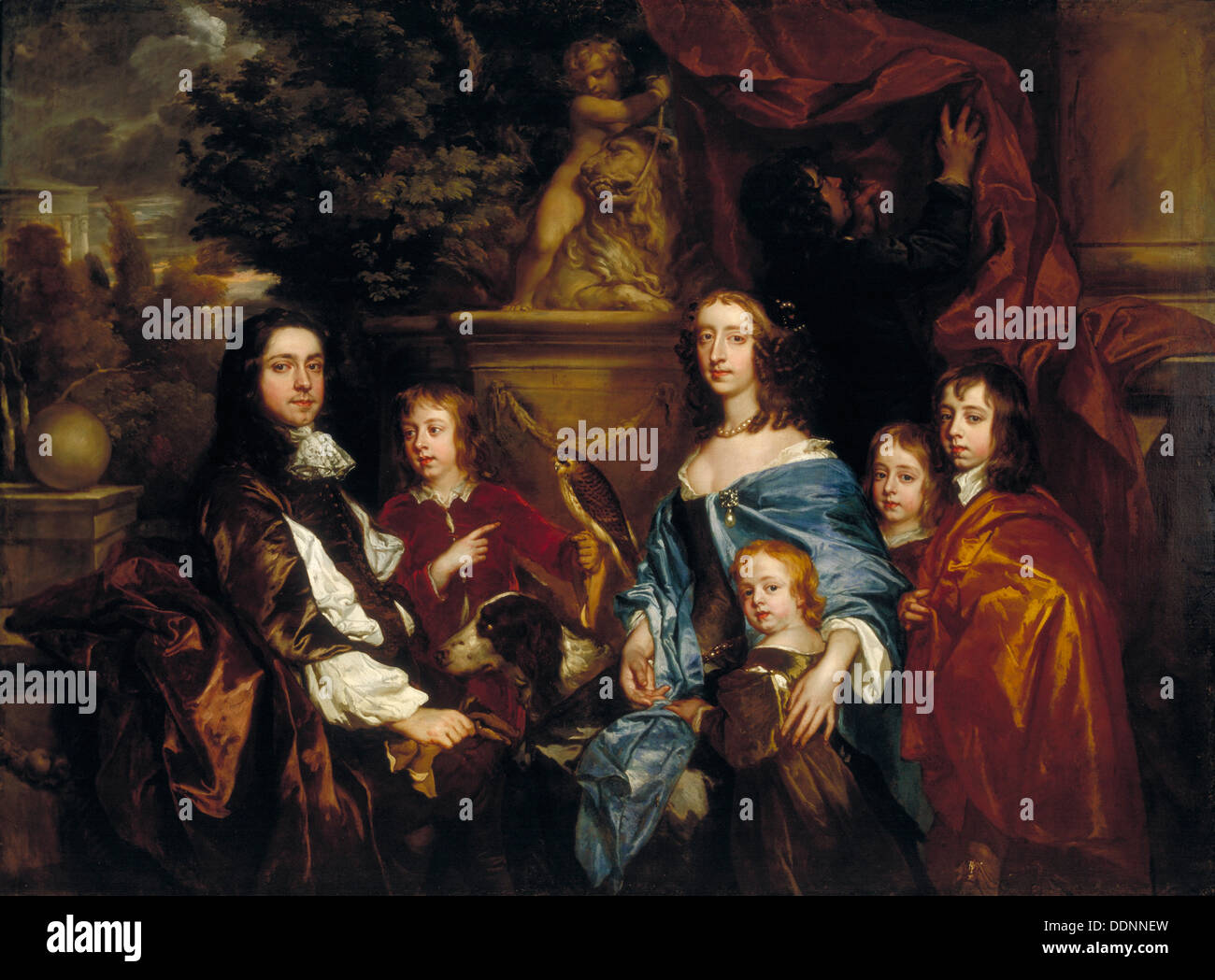 'Sir Edward Hales and his family', 1656. Artist: Peter Lely Stock Photo