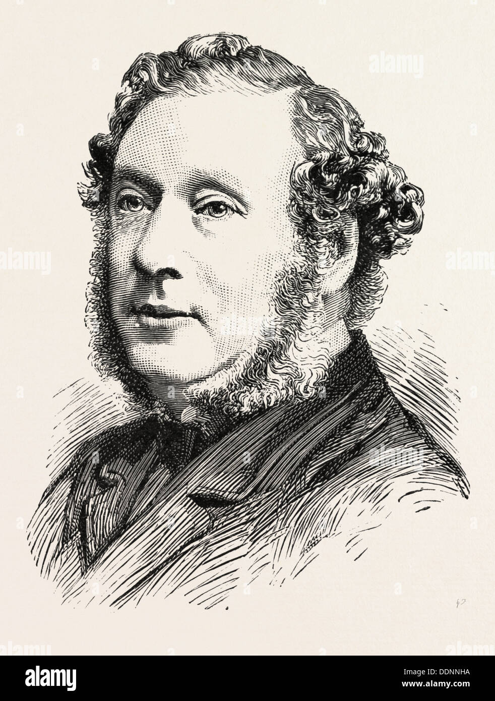 MR. T. GERMAN REED 1817 - 1888, 1888 engraving Stock Photo