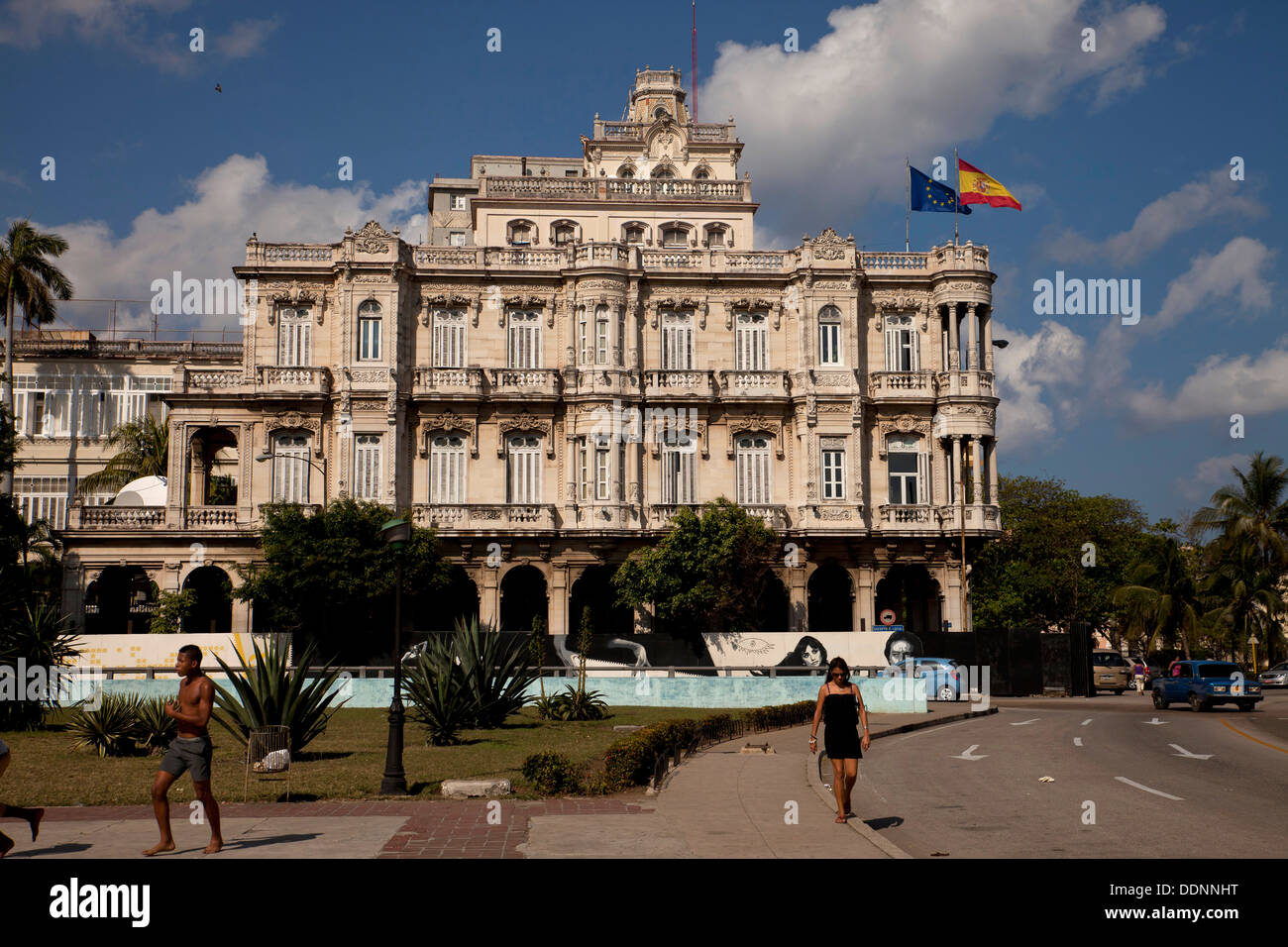 the spanisch Embassy in Havana, Cuba, Caribbean Stock Photo