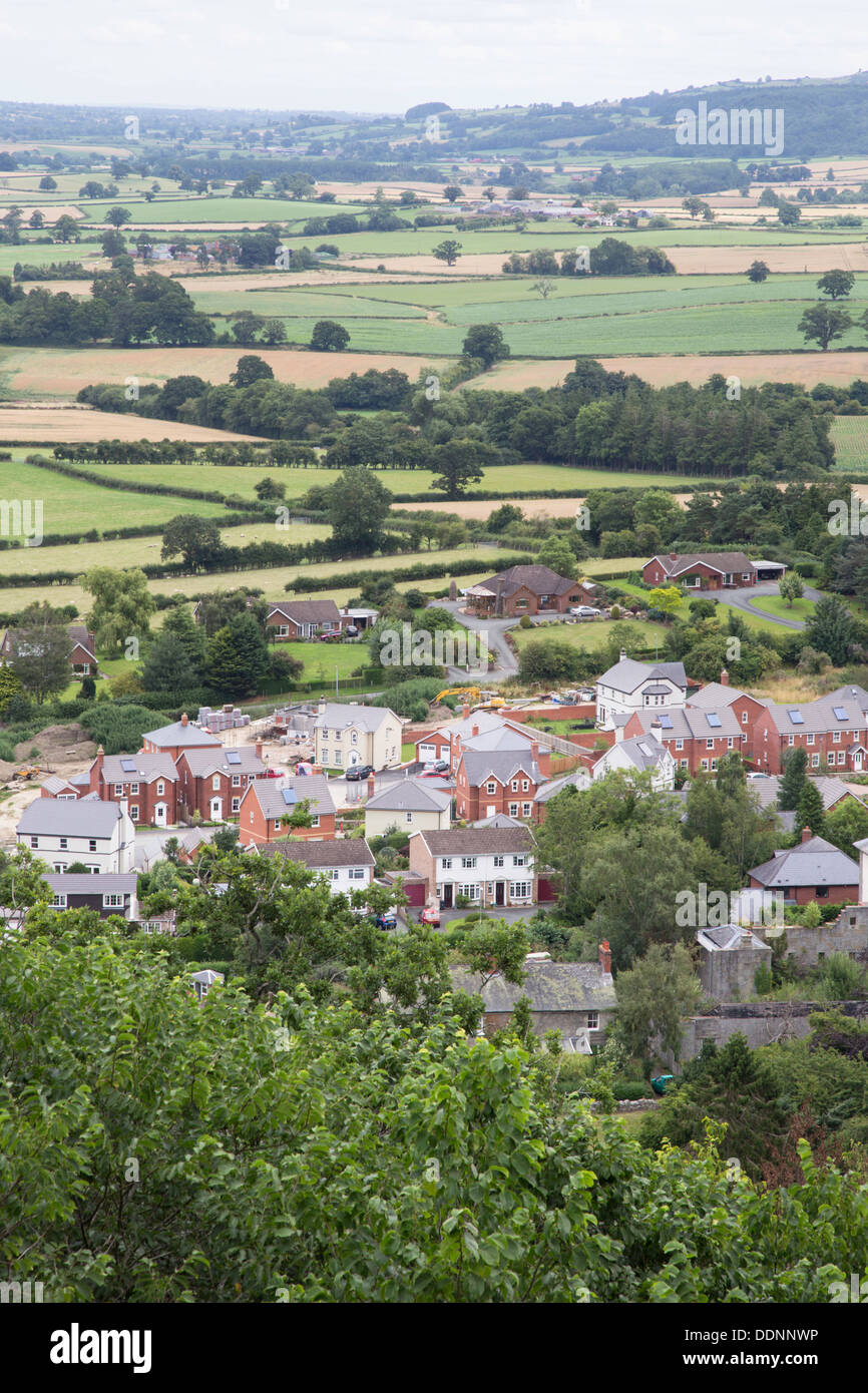 New housing development at Montgomery, Powys, Wales, UK Stock Photo Alamy