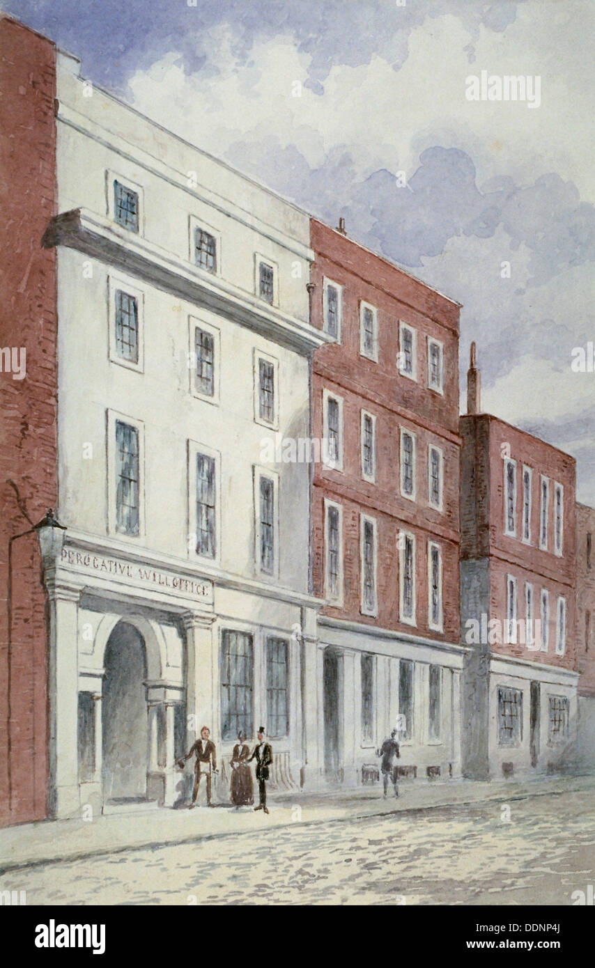 View of the Prerogative Will Office, Doctors' Commons, City of London