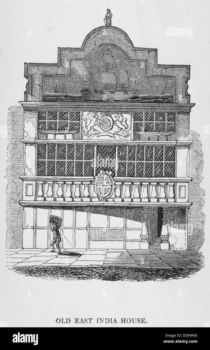 East India House, Leadenhall Street, City of London, 1700.                                           Artist: Anon Stock Photo
