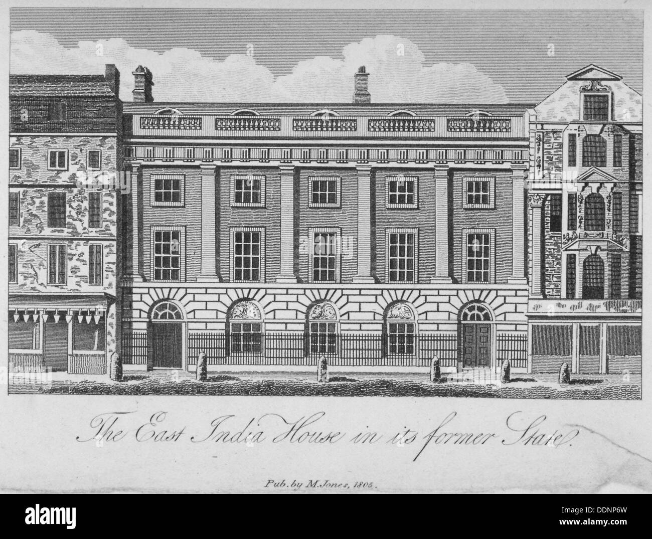 East India House, Leadenhall Street, City of London, 1800. Artist: Anon Stock Photo