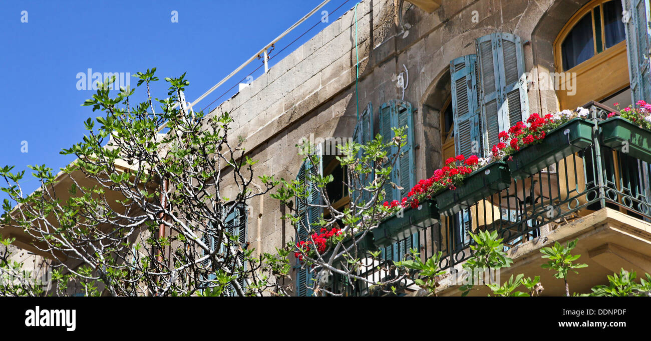 Eclectic style architecture (circa 1925) Jaffa, Israel Stock Photo