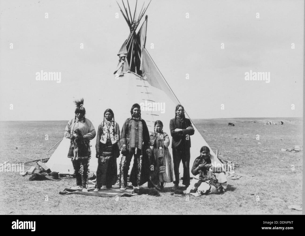 CREE INDIANS photographed by Arthur Gelston in 1913 Stock Photo