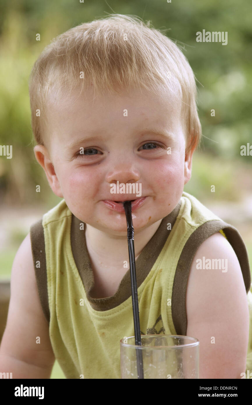 Child silly straw hi-res stock photography and images - Alamy