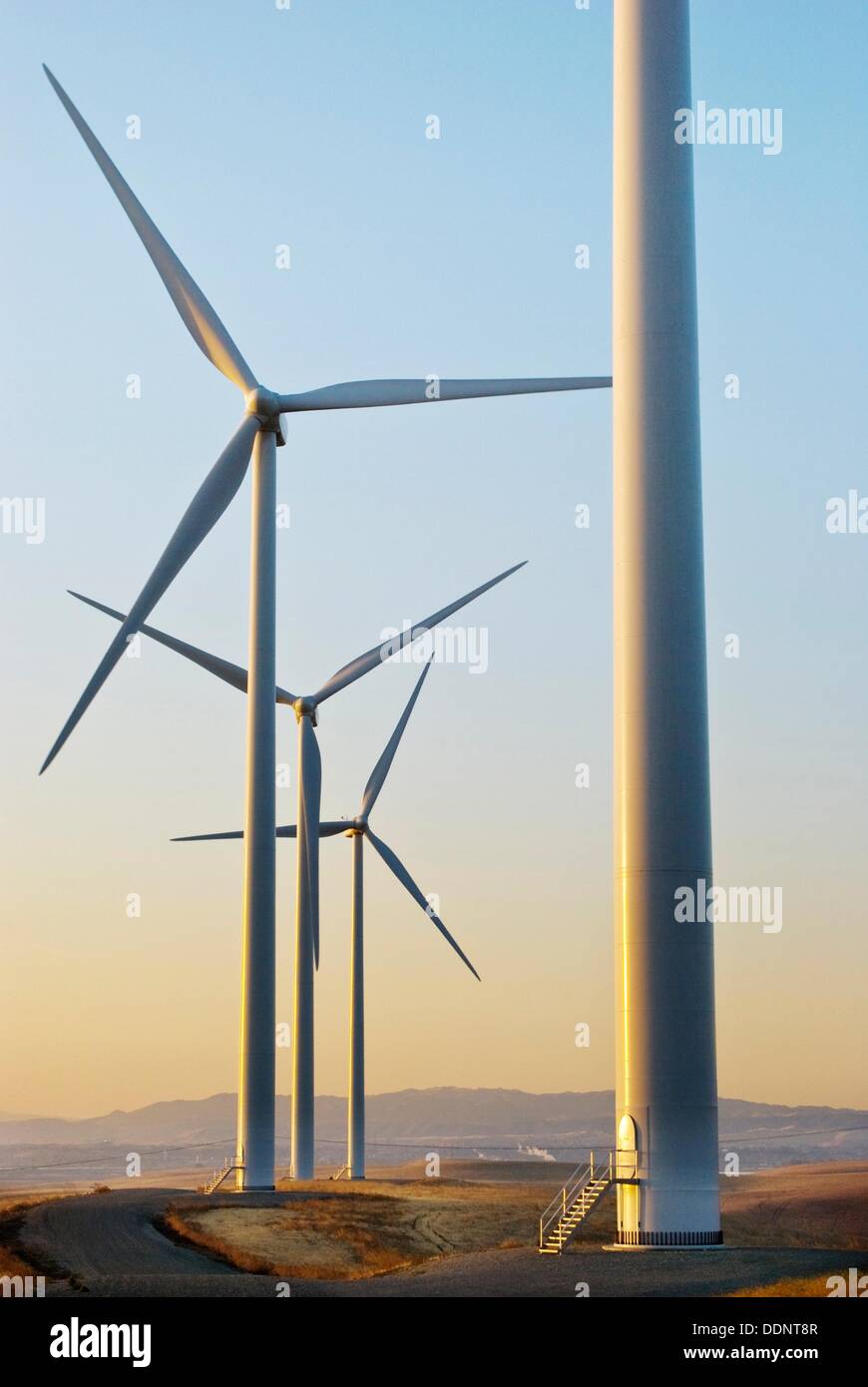 Wind turbines, Judith Gap, Montana USA Stock Photo Alamy