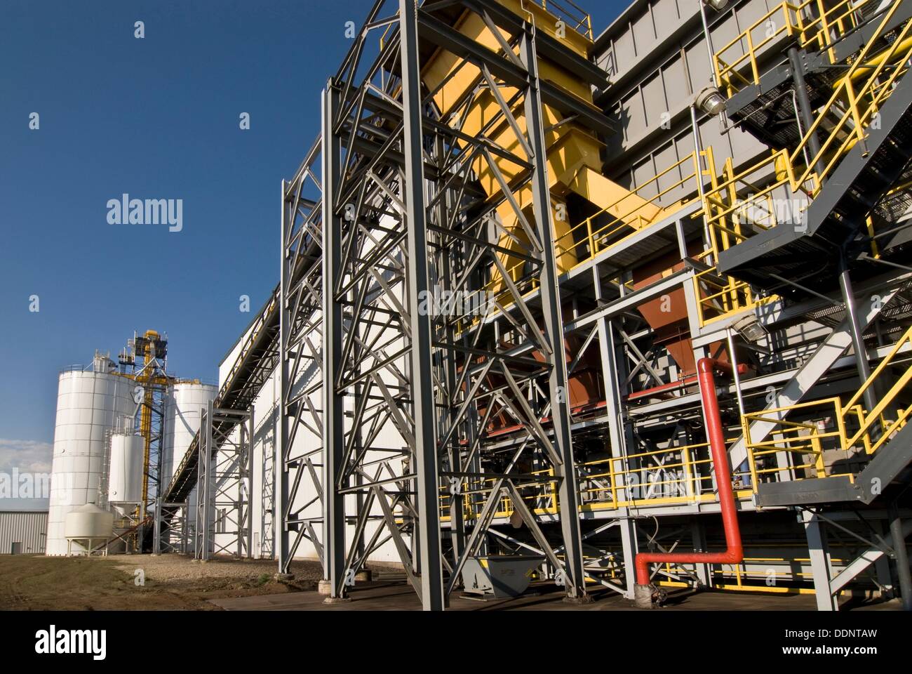 Coal island with conveyor at ethanol plant, Richardton, North Dakota