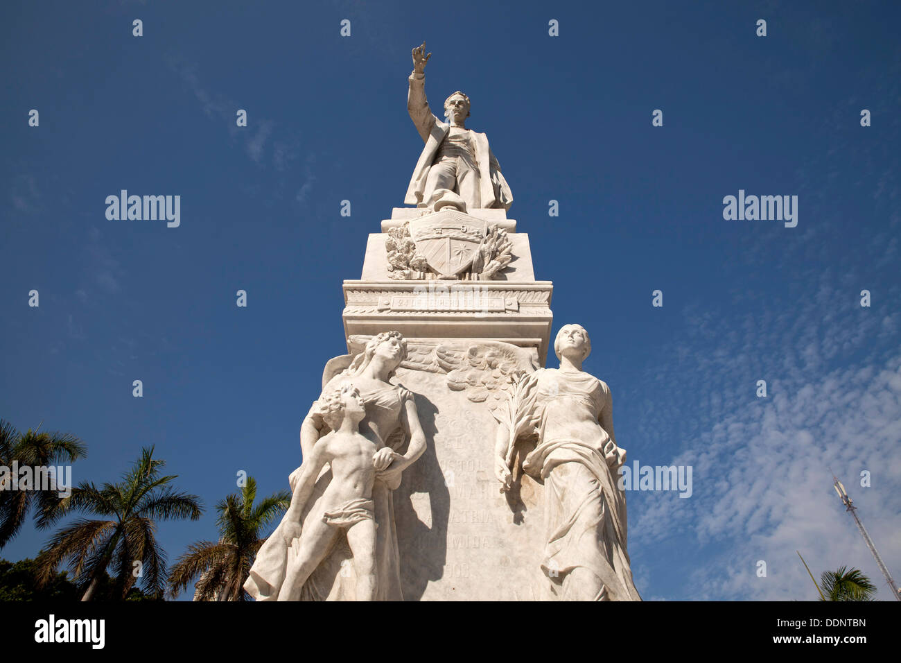 Jose Marti monument on the central square Parque Central in Havana, Cuba, Caribbean Stock Photo