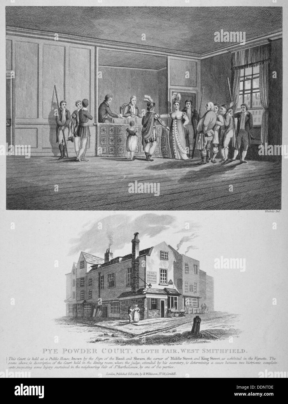 Hand and Shears Inn, Cloth Fair, City of London, 1811. Artist: Anon Stock Photo