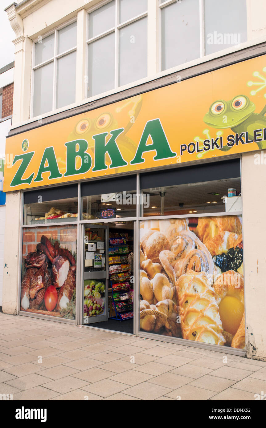 Polish supermarket in Hereford, Herefordshire, England, UK Stock Photo