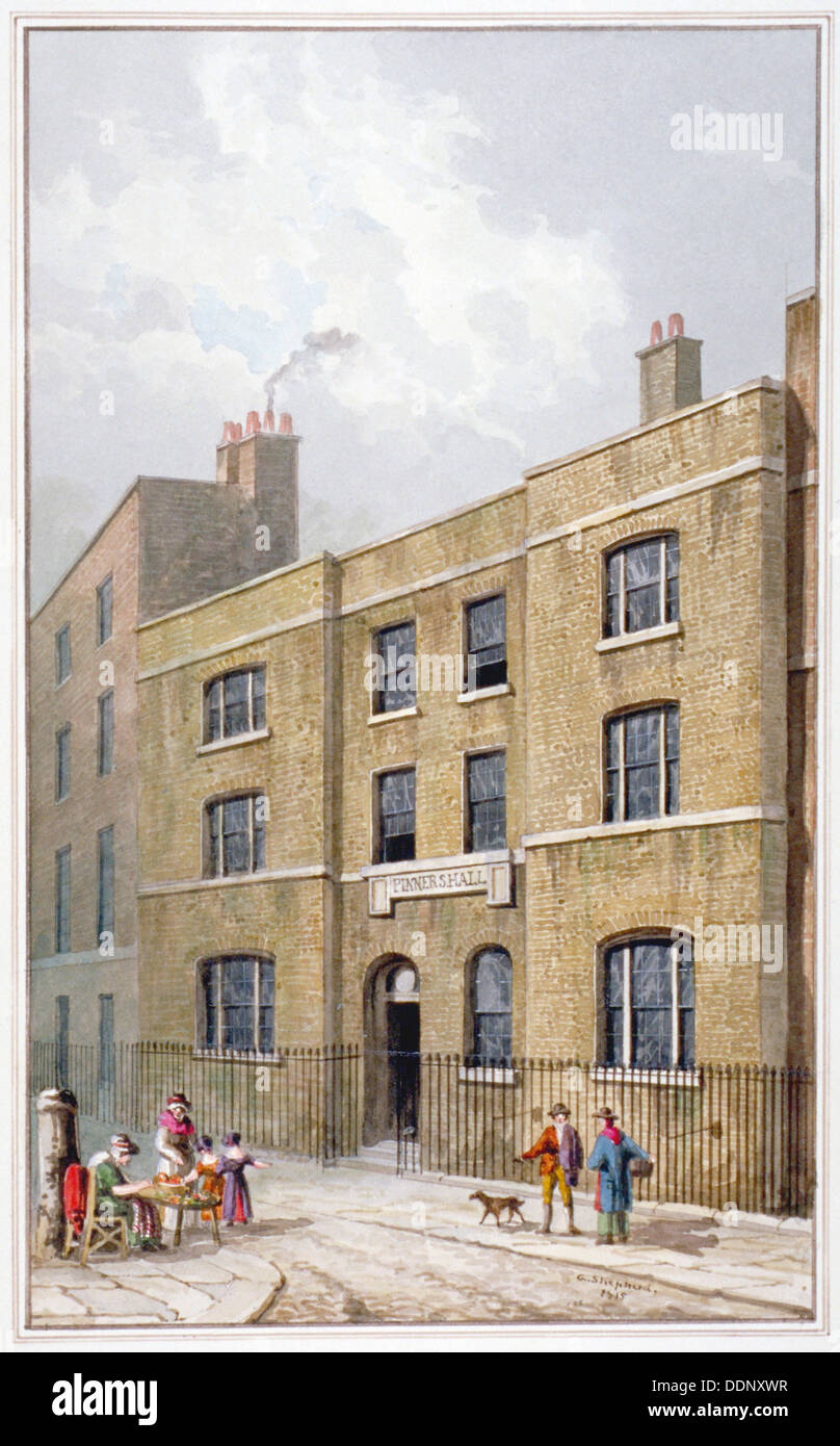 Building in Old Broad Street which bears the Pinners' Hall sign, City
