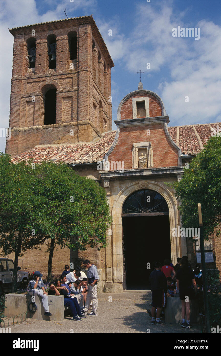 Saint Peter´s church, small museum with roman discoveries inside. Saldaña. Palencia province. Spain Stock Photo