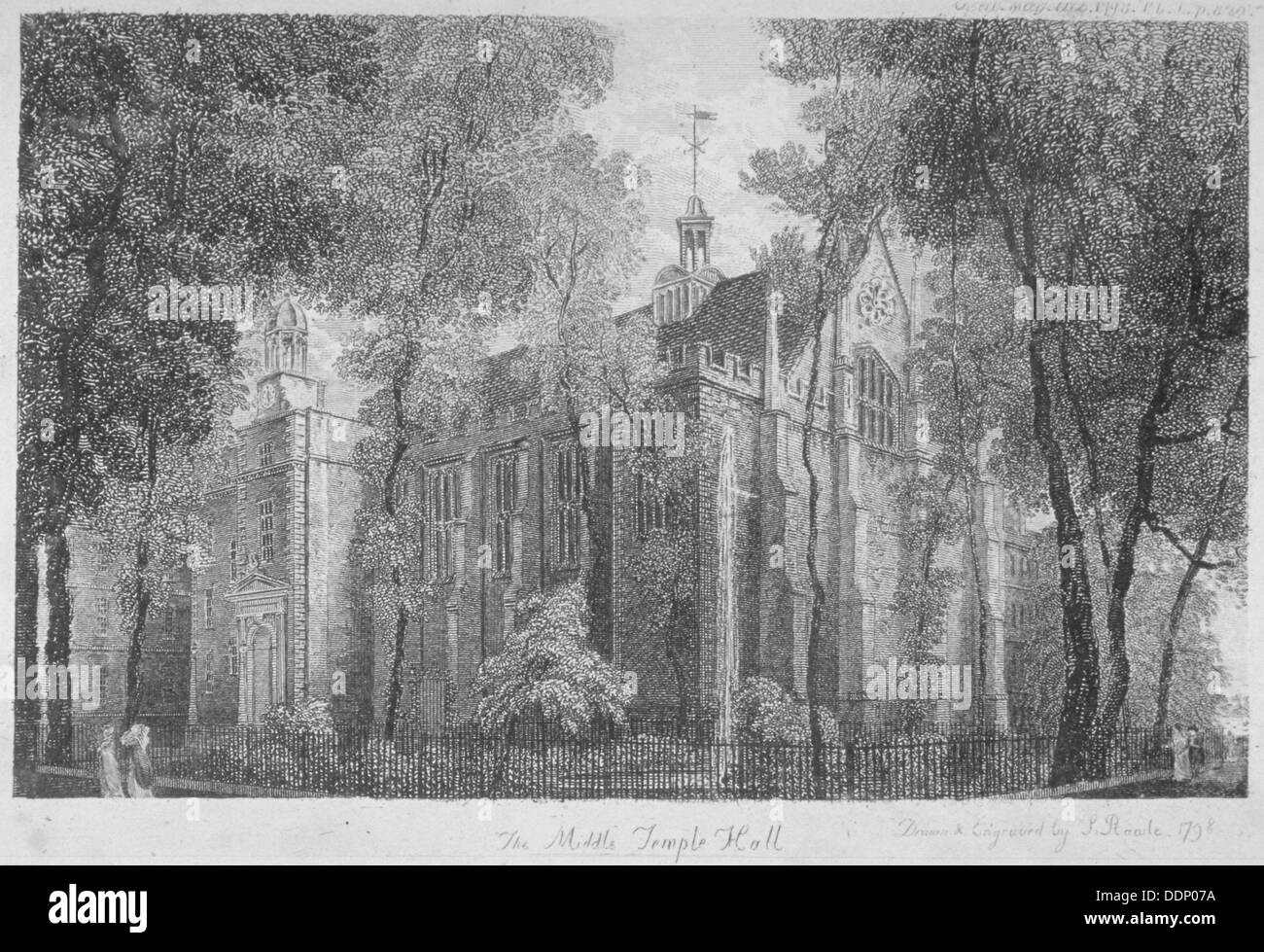 Middle Temple Hall, Middle Temple, City of London, 1798. Artist Samuel Rawle Stock Photo Alamy