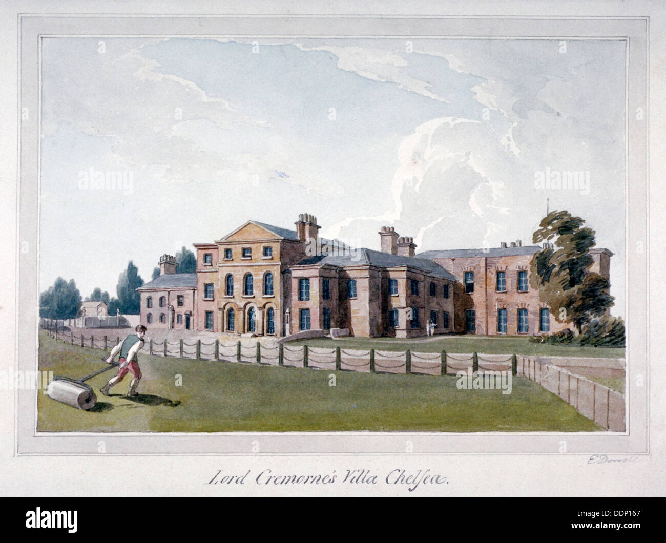 Cremorne House, Chelsea, London. Artist E Dowell Stock Photo Alamy